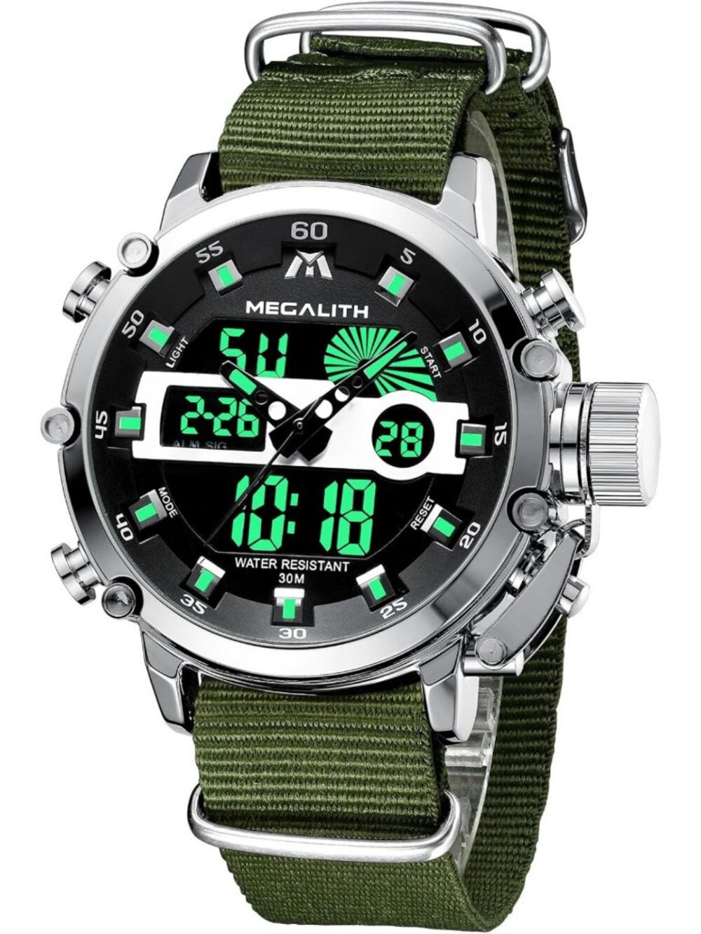 Tactical Digital Analog Military Watch for Men - Sport Wristwatch, Durable